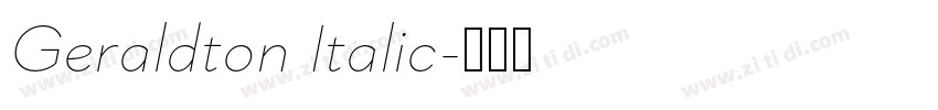 Geraldton Italic字体转换